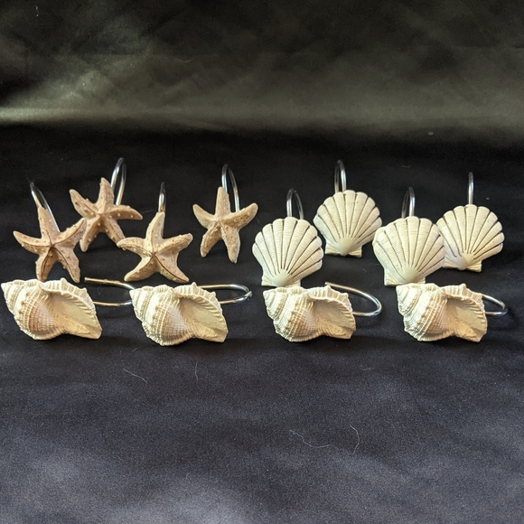 None Bath Set Of 2 Seashell Shower Curtain Hooks Poshmark